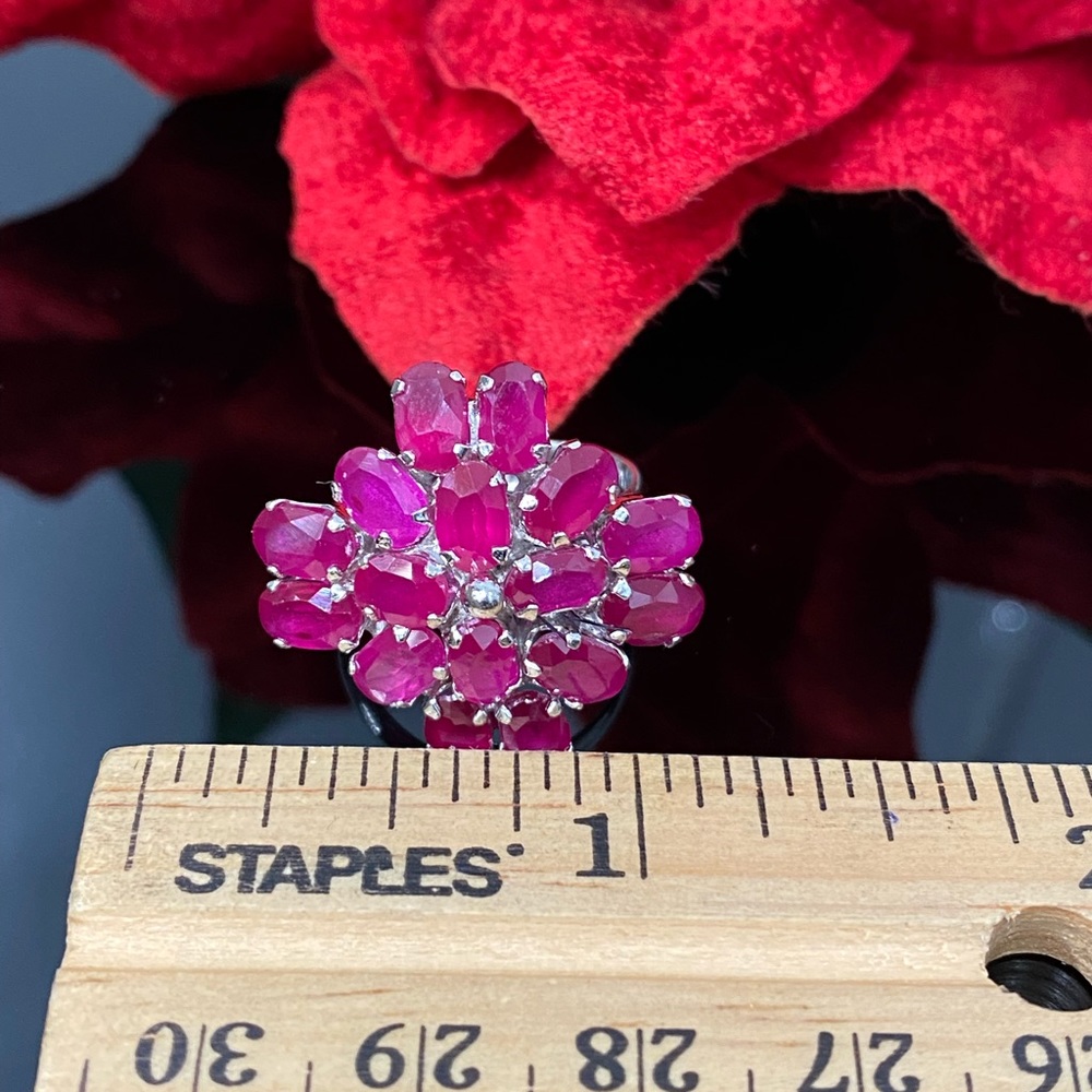925 Sterling Silver Ruby Ring - image 6